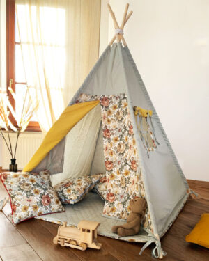 Tipi Carpa para niños con Alfombra, El Jardín