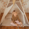 Tipi Carpa para niños con Alfombra, Gris y Blanco - Imagen 2