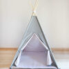 Tipi Carpa para niños con Alfombra, Gris y Blanco