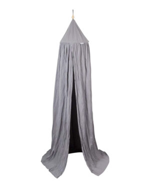 Dosel infantil, mosquitiera de algodon organico, gris
