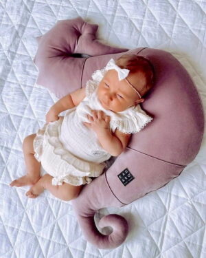 Almohada Cojín de Lactancia Rosa Palo Oscuro
