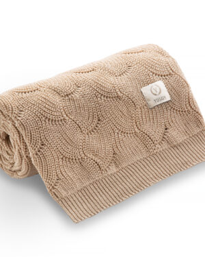 Manta de Algodón Ecológico WAVES, Beige