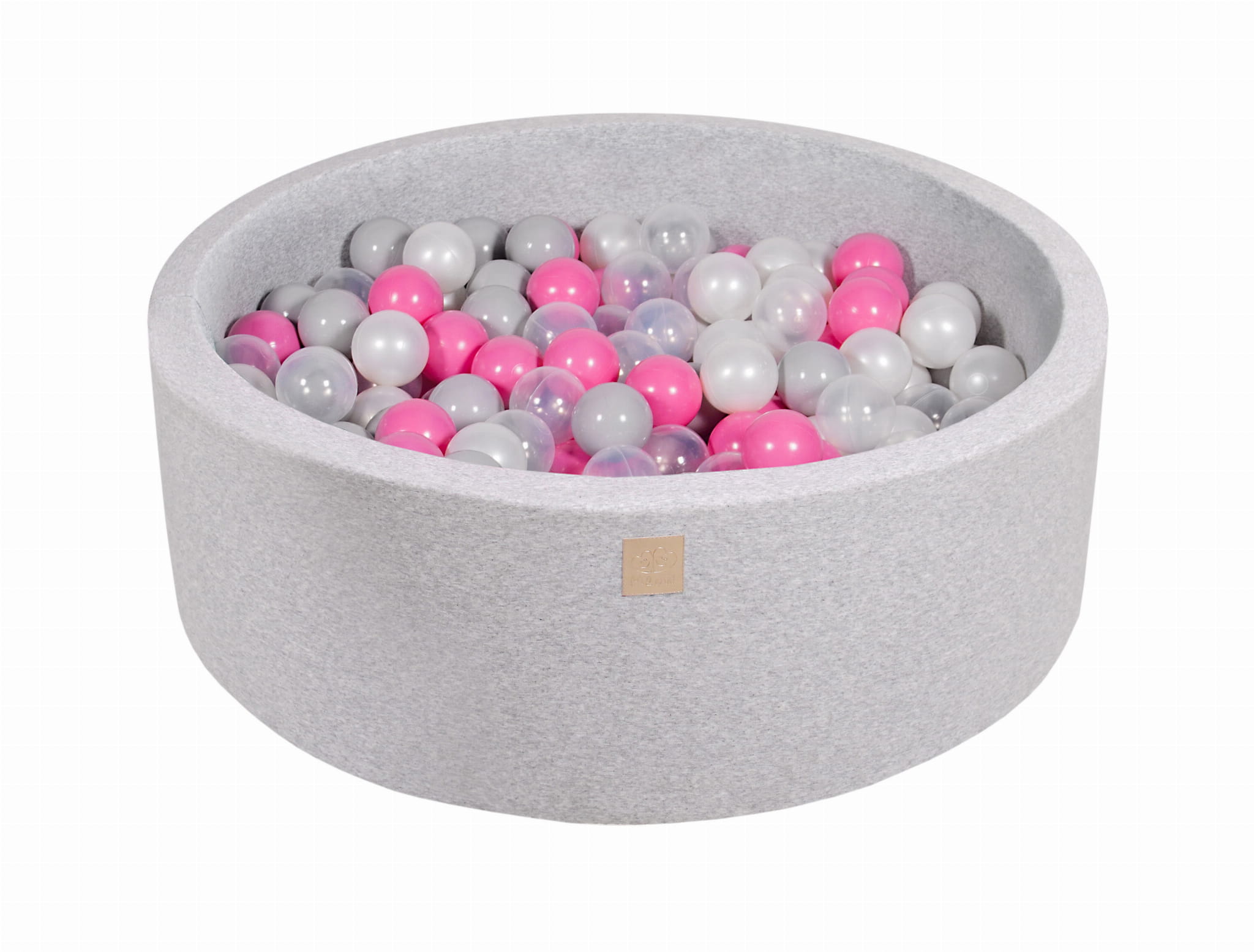 Piscina 200 bolas LIGHT GREY Minibe powder pink-gris-blanco