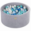 Piscina de Bolas Redonda Gris 90x40cm, con Certificado de Seguridad. 300 Bolas - Imagen 16