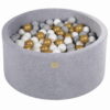 Piscina de Bolas Redonda Gris 90x40cm, con Certificado de Seguridad. 300 Bolas - Imagen 15