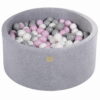 Piscina de Bolas Redonda Gris 90x40cm, con Certificado de Seguridad. 300 Bolas - Imagen 12