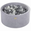 Piscina de Bolas Redonda Gris 90x40cm, con Certificado de Seguridad. 300 Bolas - Imagen 11