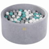 Piscina de Bolas Redonda Gris 90x40cm, con Certificado de Seguridad. 300 Bolas - Imagen 2