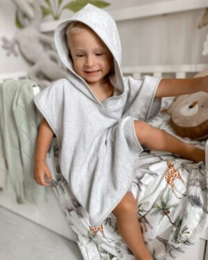 Poncho de Bambú, Gris Claro
