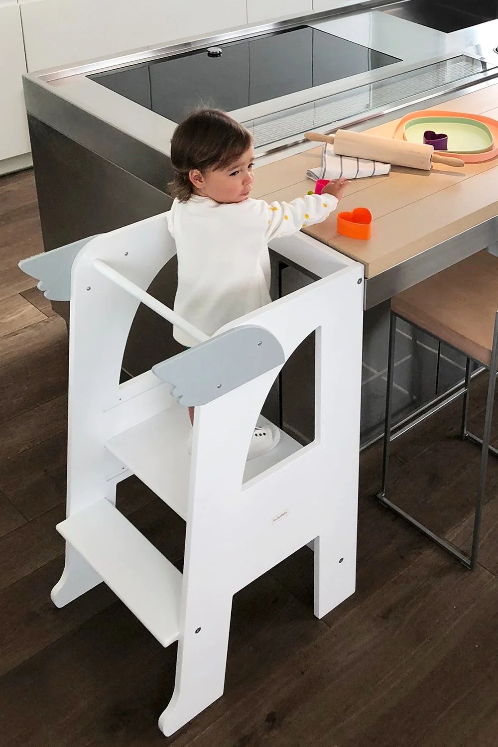 Espejo de suelo con barra de apoyo montessori natural/blanco Ma Petite  Ecole Montessori X La Redoute Interieurs