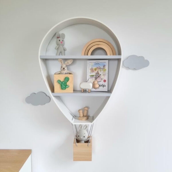 estantería globo estantería de madera en forma de globo, para habitación bebe, niño o niña
