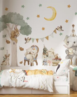 Fiesta en el bosque - pegatinas para la habitación de un/a niñ@
