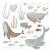Sea Voyage - Pegatinas marineras para habitación infantil, conjunto 1 - Imagen 2