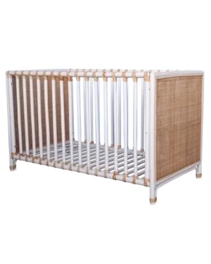 Némo Cuna de bebé 60x120 cm - Rattan, Blanca