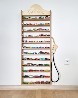 Estantería Infantil de Madera en Forma de Surtidor de Gasolina, Personalizable