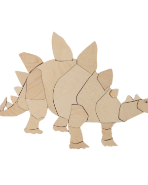 Dinosaurio Stegosaurio decoración de pared origami.
