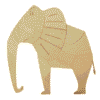 Elefante - decoración de madera para la pared en estilo Safari