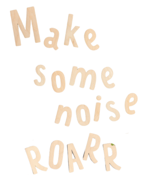 Letrero de Madera de Dinosaurio "Make Some Noise ROARR"
