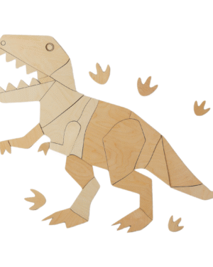 Dinosaurio T-Rex Decoración de Pared Origami