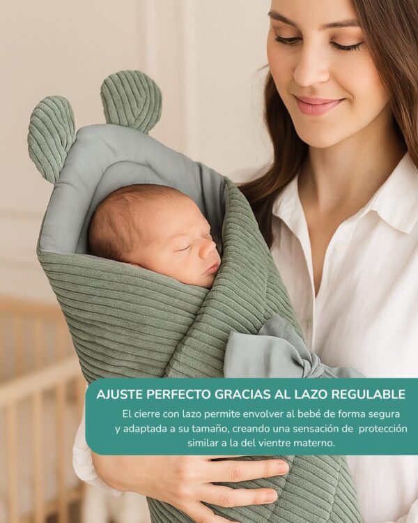 Arrullo para bebé Clásico de Algodón y Pana - Imagen 5