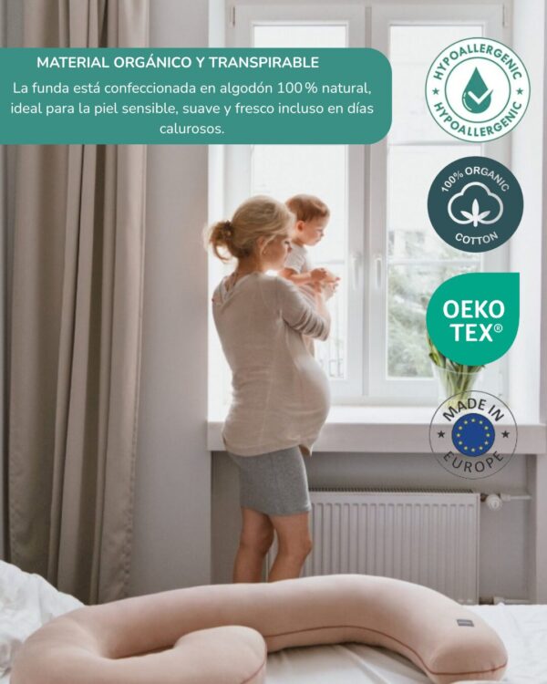 Cojín Almohada Embarazo Ecológico, Varios Colores - Imagen 2