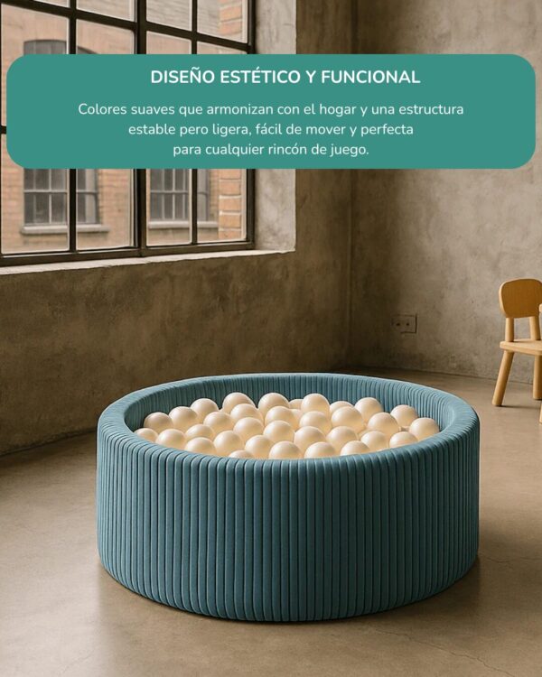Piscina de Bolas Educativa, Pana  90x30cm, con Certificado de Seguridad. 200 Bolas - Imagen 4