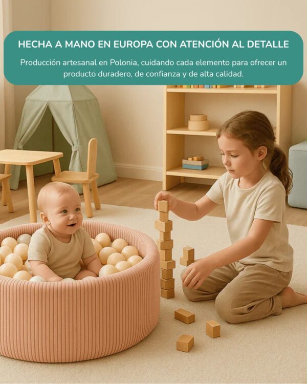 Piscina de Bolas Educativa, Pana  90x30cm, con Certificado de Seguridad. 200 Bolas - Imagen 2