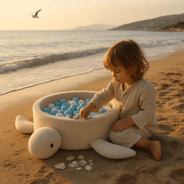 Piscina de Bolas, Tortuga 90x30cm, con Certificado de Seguridad. 200 Bolas - Imagen 7
